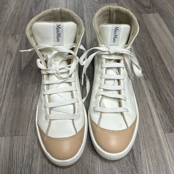 MaxMara Tabei leather high-top sneakers 39.5 - Picture 4 of 8